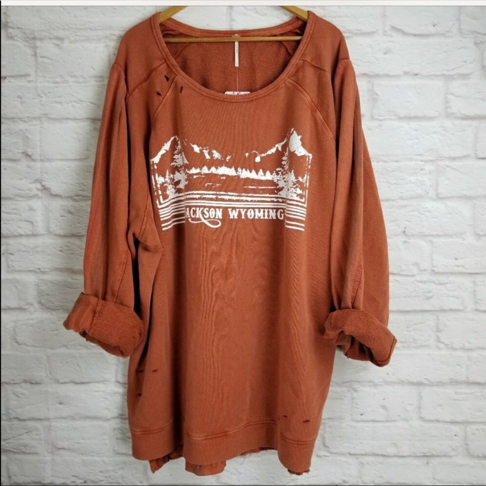 Free People Piece in Plaid Sweatshirt